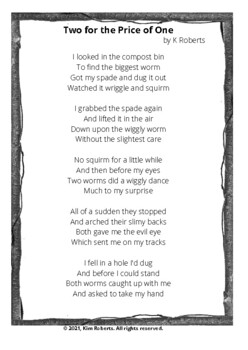 Preview of Poem  about Worms - Two for the Price of One