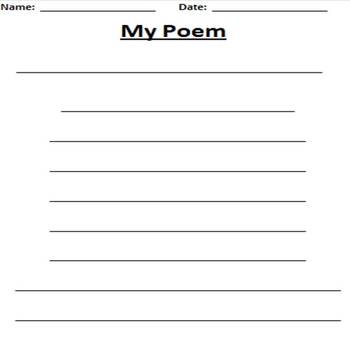 Preview of Poem Writing Paper