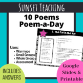 Poem-a-Day Practice with analysis questions *Printable *Go