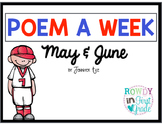 Poem a Week May and June