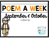 Poem a Week September and October