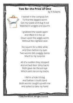 Preview of Poetry - Worms - creative writing