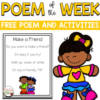 Preview of Poem and Activities for Shared Reading FREEBIE