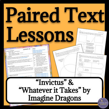 Preview of Poem and Song Lyric Analysis - Paired Texts Lesson Plans for High School English