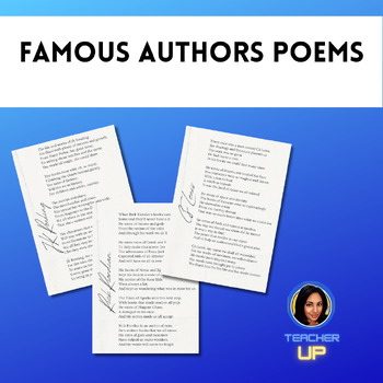 Preview of Famous Authors Poems: A Fun Way to Introduce & Learn Poetry