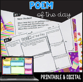 Poem of the Day - Poetry Worksheets w/ Google Slides™ Activities