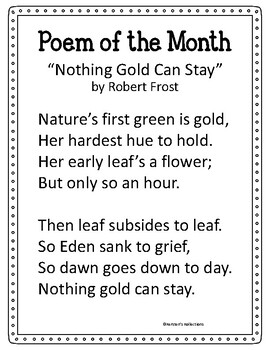 robert frost poems stay gold