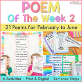 Poem of the Week - 21 Weekly Poems for Shared Reading, Fluency & Poetry Month