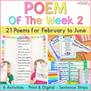 Preview of Poem of the Week Shared Reading & Poetry Month Activities with Spring Poems