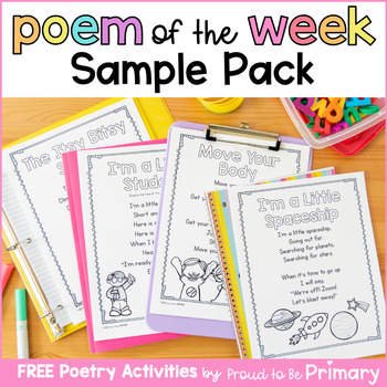 Preview of Poem of the Week - 3 Poems - FREE Poetry Activities for Poetry Month