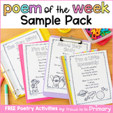 Poem of the Week - 3 Poems - FREE Poetry Activities for Po