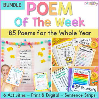 Preview of Poem of the Week - 85 Poems for Shared Reading, Poetry Month & Spring Activities