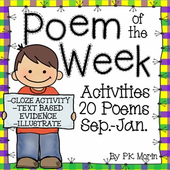 Preview of Poem of the Week Activity Pack - September-January