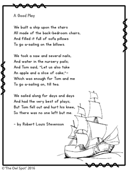 Poem of the Week: Aug. and Sept. - Poem Comprehension for Intermediate ...