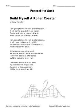 Poem of the Week Build Myself a Roller Coaster. Roller Coaster poem by ...