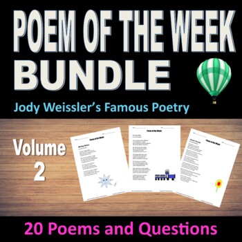 Preview of Poem of the Week Bundle Volume 2 (20 original poems with questions)