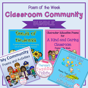 Preview of Poem of the Week Classroom Community BUNDLE