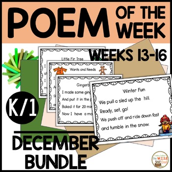 Preview of Poem of the Week DECEMBER Kindergarten & 1st Grade Shared Reading Poetry