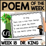 Poem of the Week DR KING Kindergarten & 1st Grade Shared R