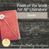 Daily Poetry Analysis Bell Ringers for AP Literature