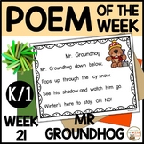 Poem of the Week GROUNDHOG DAY K-1 Shared Reading Poetry