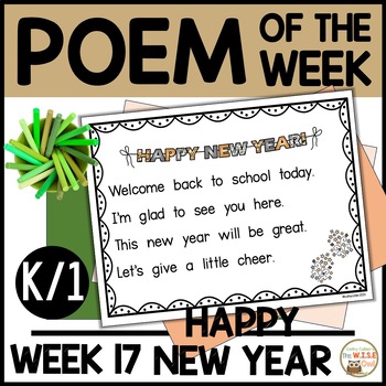 Preview of Poem of the Week HAPPY NEW YEAR Kindergarten & 1st Grade Shared Reading Poetry