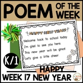 Poem of the Week HAPPY NEW YEAR Kindergarten & 1st Grade S