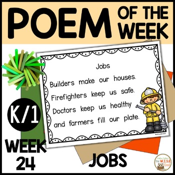 Poem of the Week JOBS COMMUNITY Kindergarten & 1st Grade Shared Reading ...