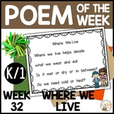 Poem of the Week Living Environments K & 1st Grade Shared 