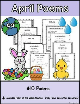 Preview of Poem of the Week - Month of APRIL Package | Spring, Easter, Earth Day 