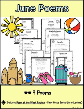 Poem of the Week - Month of JUNE Package | Father's Day, Summer, End Of ...