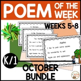 Poem of the Week OCTOBER Kindergarten & 1st Grade Shared R