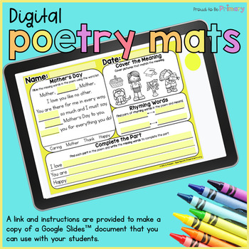 Poem of the Week Poetry Activity Mats for May | Distance Learning