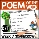 Poem of the Week SCARECROW Kindergarten & 1st Grade Shared