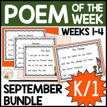 Poem of the Week SEPTEMBER Kindergarten & 1st Grade Shared Reading Poetry