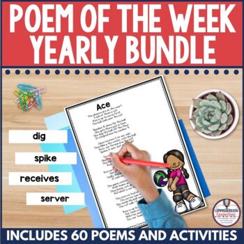 Preview of Poem of the Week Seasonal Bundle, Fluency Activities, Poetry Lessons