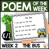 Poem of the Week The BUS K & 1st Grade Shared Reading Poet