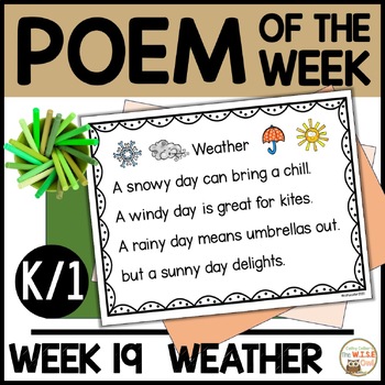 Poem of the Week WEATHER Kindergarten & 1st Grade Shared Reading Poetry