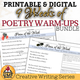 Poem of the Week Poetry Analysis Worksheets Bundle