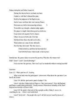Poem poster - A Sonnet by Sir Philip Sidney by Michael Sherman | TPT