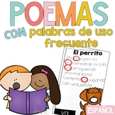 Poemas de Palabras de Uso Frecuente - Sight Word Poems Spanish