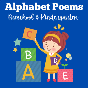 Preview of ABC ALPHABET POEMS POETRY Activity Worksheets Pre-K, Kindergarten 