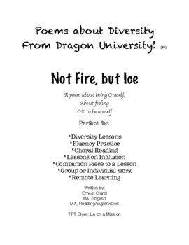 Preview of Poems About Diversity from Dragon University! (#1): Not Fire, but Ice