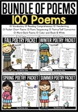 Poems The Bundle - 100 Poems and Activities Fall, Winter, Spring & Summer Poems
