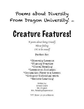 Preview of Poems about Diversity from Dragon University! #2: Creature Features