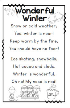 Poems about Weather and Seasons by Miss P's Style | TpT