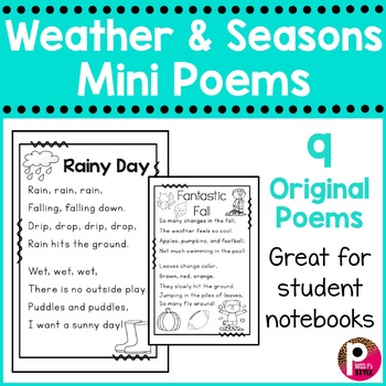 Preview of Poems about Weather and Seasons