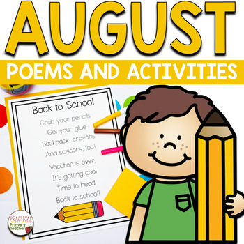 Preview of Poems and Activities for Shared Reading August