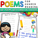 Poems and Activities for Shared Reading Poem of the Week P
