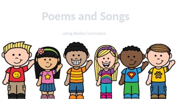 Preview of Poems and Songs using Abeka Curriculum